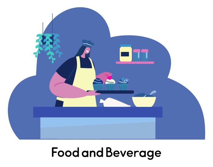 Small business accounting service Icon for food and beverage accountant