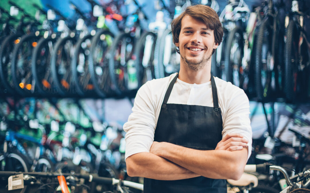 Happy Small Business Owner After Receiving AI Funding